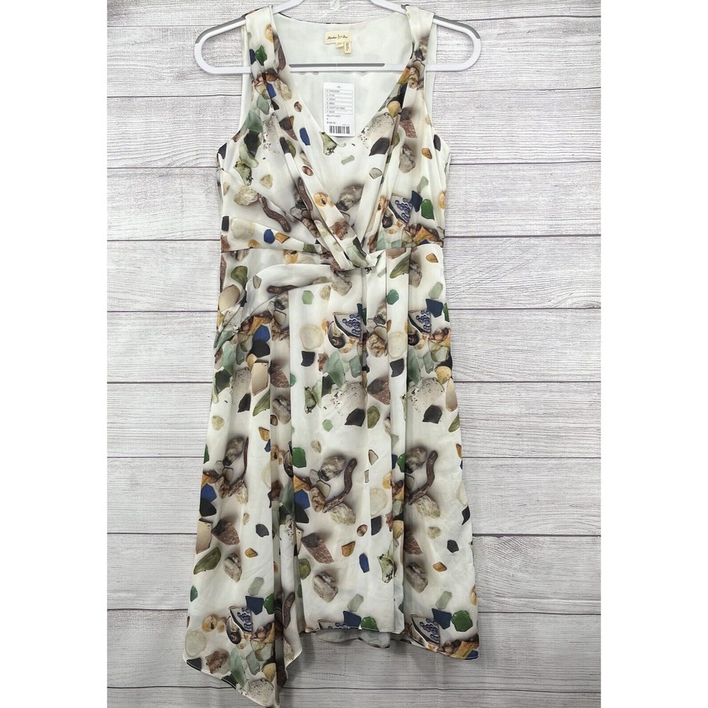 New Anthropologie Meadow Rue Castaway Dress Beach Treasures Print Size 6